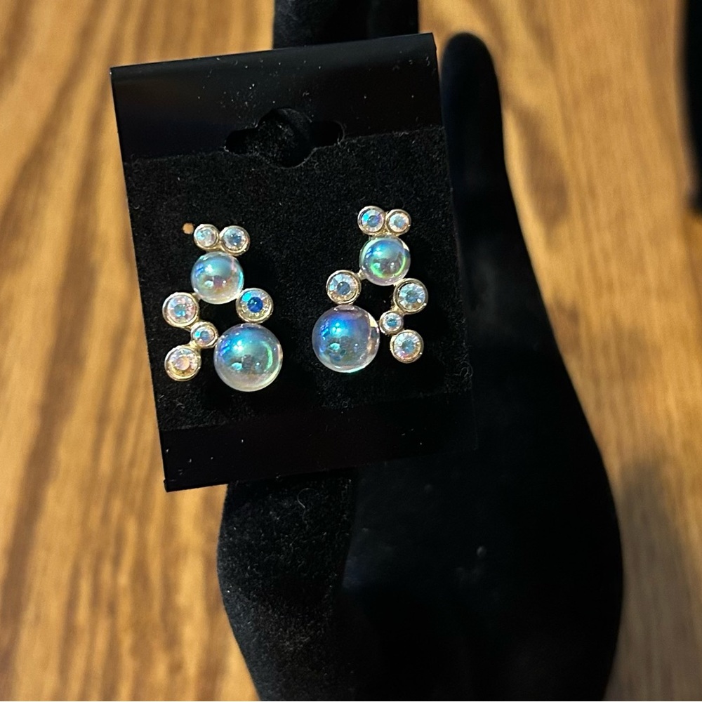 Vintage Kirk’s Folly Pipe Dream Crystal Bubble Earrings